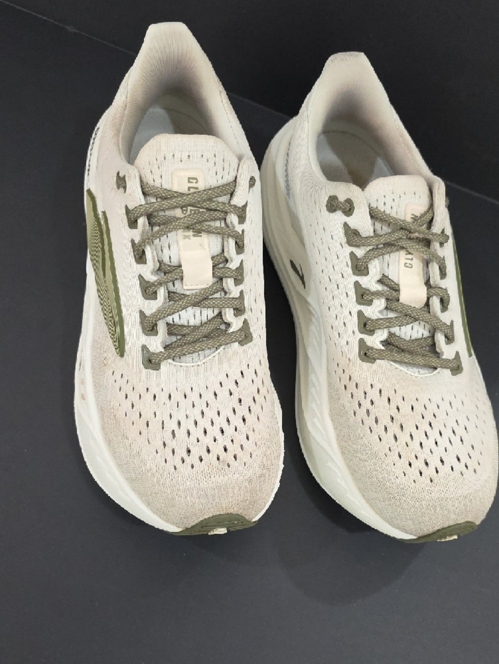 Brooks Glycerin MAX Mens Running Shoes in Cream and Olive Size 9.5 D - Picture 5 of 12